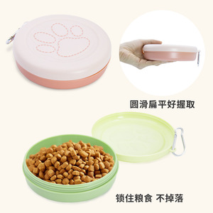 Portable Silicone Dog Cat Bowl Collapsible Foldable Food Water Feeding Dish Outdoor Use Green - Product Image 5