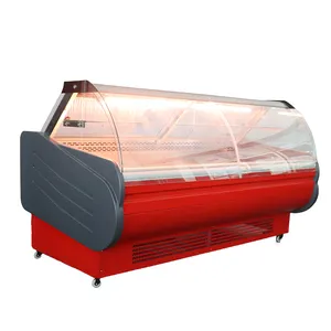 curved glass catering stand for food display supermarket catering stand for food display chiller display meat freezer
