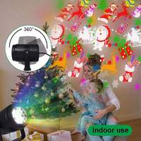 Projecteur laser de Noël avec 16 motifs, effet rotatif flocon de neige et Père Noël, lampe projecteur pour fêtes de fin d'année à la maison