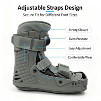 Botte Aircast à semelle compensée pour usage quotidien, avec chambre à air gonflable intégrée, pour la marche naturelle, la rééducation des entorses de la cheville et des tendinites d'Achille