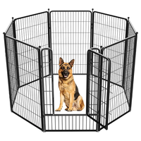 Barrière pliable pour animaux de compagnie, panneau de clôture pour chien, revêtement en poudre écologique, anti-rouille, portable, pour jardin, pelouse, terrasse, vente en gros en usine, certifiée CE ISO