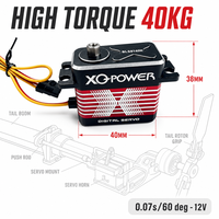 Servomoteur de queue d'hélicoptère XQ-POWER XQ-BLS8140H 40kg Étanche Sans balais Engrenage en acier inoxydable Aluminium CNC 12V Haute vitesse
