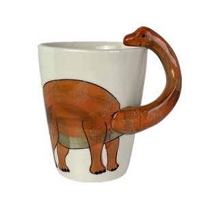 Caneca de cerâmica 3d de dinossauro, xícaras de café com forma de animal para bebida com alça - Product Image 6