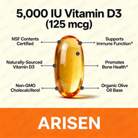 Complément alimentaire OEM Vitamine D3 + K2 240 capsules Huile de noix de coco 50000 UI VIT D3 Vitamine D & Mk7 Vitamine K pour le soutien des os et du système immunitaire