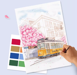 <span class=keywords><strong>Libro</strong></span> da colorare all'ingrosso creativo ad acquerello con rilegatura perfetta, carta patinata e pigmenti per pittura e graffiti - Product Image 3