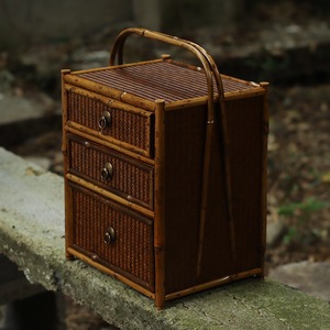 Bamboo Tea Storage Box Rectangle Portable Handheld Tea Case For Kung Fu Tea Set Household Use - Product Image 3