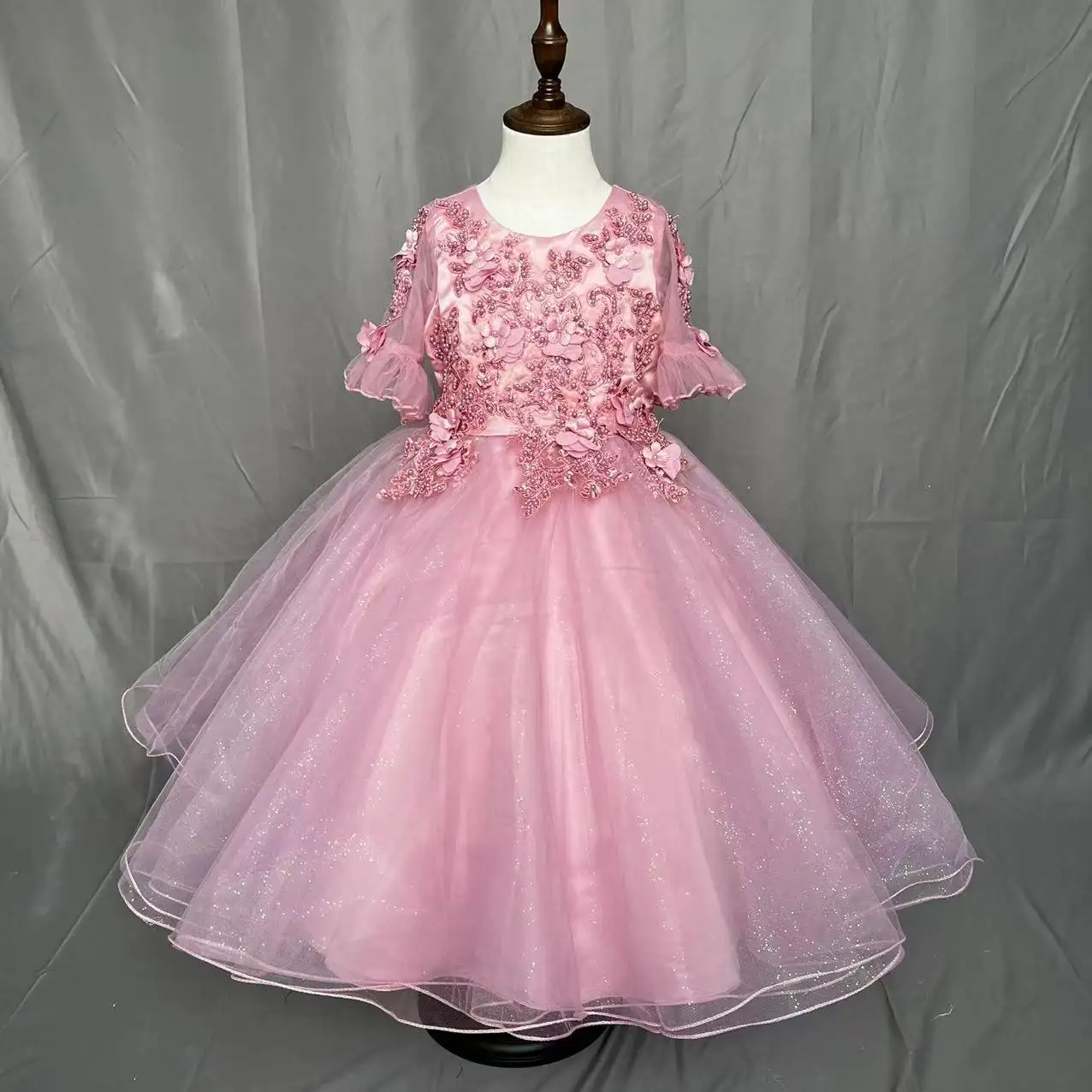 Children's Princess Dresses Women's Dresses Four Seasons Wedding Group Children's Princess Dresses 3-12 Years Old Spot