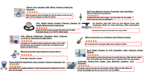 316L cơ hoành áp suất cao xi lanh điều chỉnh oxy Propane Argon Nitơ CO2 Brass Piston tối ưu hóa thiết kế cho áp lực - Product Image 3