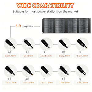 Panel Solar Portátil Plegable de 40W, Resistente al Agua, de Silicio Monocristalino, con Cargador USB PD Tipo-C Multipuerto, 22% de Eficiencia - Product Image 2