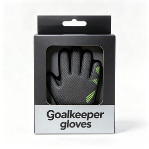 Custom goalkeeper <b>gloves</b> packaging boxes With Printed Hanging Hollow Packaging Window Paper Box - Product Image 6