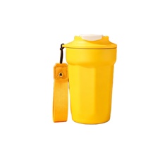Botol Air Terisolasi Logo Kustom Model Baru, Mug Kopi Stainless Steel 450ml, Tumbler Kopi untuk Perjalanan