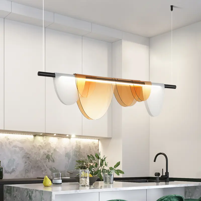Modern Nordic Luxury Acrylic Kitchen Restaurants Lighting Hanging Pendant Light Chandelier