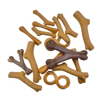 Jouet à mâcher durable pour chien Wishbone, saveur bacon, poulet, bœuf, cacahuète, bois, plastique de qualité alimentaire, pour mâcheurs agressifs, jouet en nylon en forme d'os