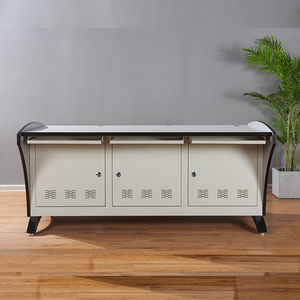 Bàn làm việc bằng thép kiểu hiện đại, 2 ngăn kéo, dành cho màn hình, bàn điều khiển trung tâm, không gian thương mại (văn phòng trường học) - Thiết kế đa chức năng - Product Image 6