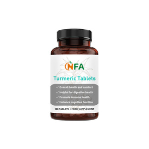 Tabletas de Cúrcuma de Marca Propia con Extractos de Raíz de Jengibre y Pimienta Negra, Refuerzan la Función Inmunitaria, Píldoras de Suplemento Herbal para Adultos - Product Image 1
