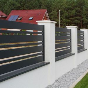 Panneau de clôture en aluminium, vente en gros, balançoire Double simple 6x6 6x8 3D, panneaux de clôture en métal de ferme bon marché pour l'extérieur - Product Image 5