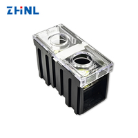 Bloc de bornes électriques à courant élevé 3P 3,5-8 mm² sur rail DIN, ignifuge avec couvercle anti-poussière, série IN30