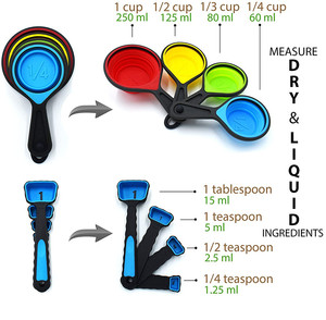 Hot bán 8 gói Silicone ráp đo ly và thìa đặt - Product Image 4