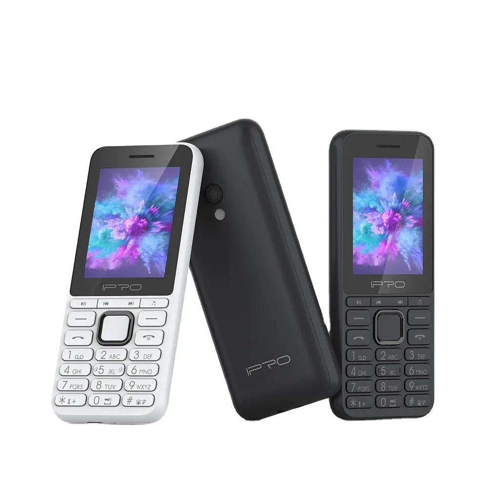 هاتف Ipro F241 بشاشة 2.4 بوصات, هاتف محمول مزود بلوحة مفاتيح رفيعة يعمل بنظام Gsm مع اللغة العربية