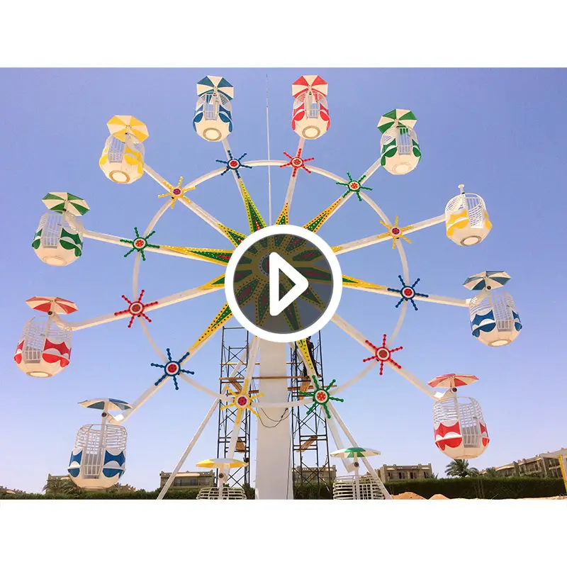 Tours de rotation populaires Attraction touristique grande roue parc d'attractions manèges 20m Mini grande roue à vendre