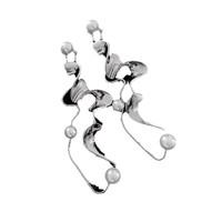 Boucles d'oreilles tendance en perles torsadées géométriques irrégulières, design exagéré, bijoux pour femmes