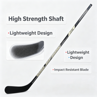 Bâton de hockey personnalisé T700 100% fibre de carbone 58 pouces Flex 50 pour l'entraînement et les matchs des enfants