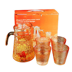 Teteras y Teteras de vidrio de borosilicato duraderas y elegantes, diseño clásico cristalino para el hogar, restaurante, juego de beber de negocios - Product Image 1