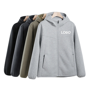 Outdoor Slim <b>Long</b> Casual Autumn Hooded Stand Collar Eco-Friendly Thermal Fleece <b>Jacket</b> for <b>Men</b> - Product Image 1