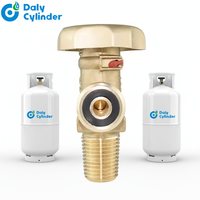 Válvula de Seguridad Manual para Tanque de Propano GLP Tipo Francés DALY con Certificación TPED, Cilindro de Gas de 1/2 Puerto, Temperatura Normal, 1 Año de Garantía