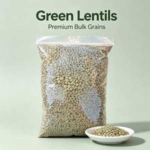 Venta al por mayor de lentejas verdes grandes orgánicas deshidratadas sin OMG de primera calidad con larga vida útil para cocinar y envasar, venta de fábrica - Product Image 5
