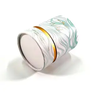 Logo Kustom Wadah Karton Karton Biodegradable Alami Silinder Kemasan Deodoran Tabung Kertas Push Up