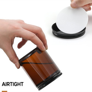 Lọ thủy tinh hổ phách 250ml giá sỉ, có nắp, dùng làm giá đựng nến, đèn lồng và lọ đựng nến - Product Image 2