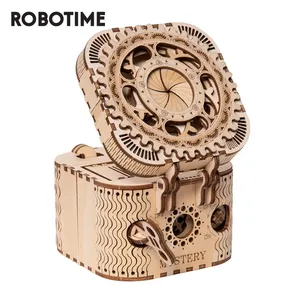 CPC Cấp Giấy Chứng Nhận Robotime Hộp Kho Báu Cổ Điển Nhỏ Độc Đáo 3d Bằng Gỗ Câu Đố Sinh Nhật Bộ Quà Tặng Cho Dropshipping