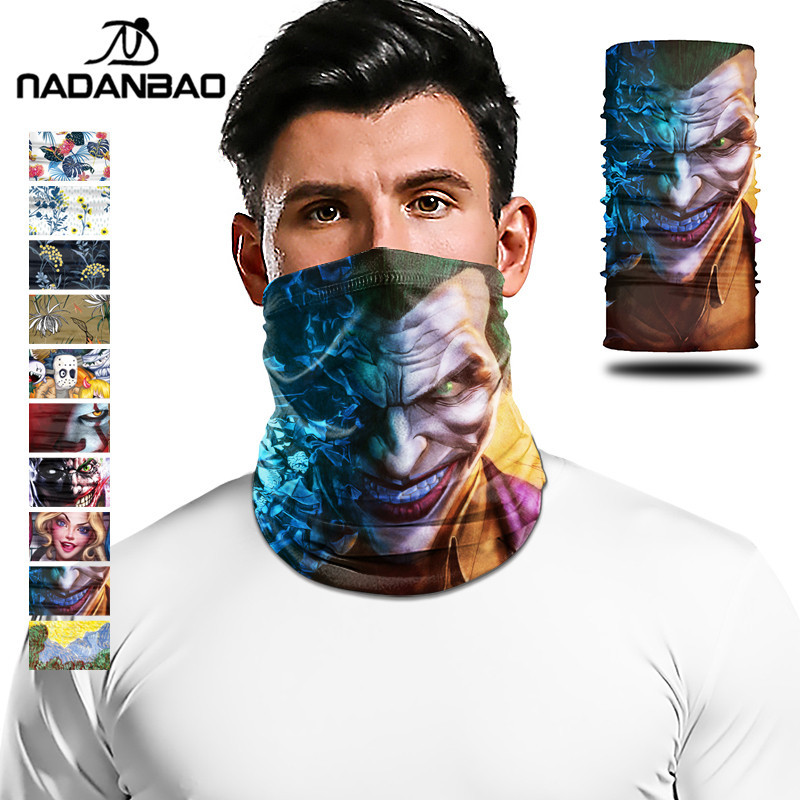 Новинка, 3D головная повязка NADANBAO для велосипеда, волшебный шарф, банданы, нагрудники, летний шейный воротник, солнцезащитный шарф, Пылезащитная маска для лица