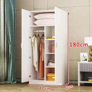 Armario de Dormitorio Moderno con Puertas Abatibles, Diseño Minimalista, Almacenamiento Simple, Armario Personalizado - Product Image 5