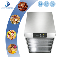 Stiltegevoelige Premium 10-bakjes Mini Fruitdroger Dehydrator - Gemakkelijk te reinigen roestvrijstalen bakjes - Laag geluidsniveau - Ruihong FDM300-10