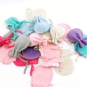Pochette à bijoux de luxe en microfibre avec cordon de serrage, gaufrée, pour boucles d'oreilles et colliers, en suède microfibre - Product Image 3