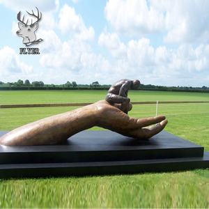 <span class=keywords><strong>Famosas</strong></span> artesanías de Metal, estatua de mano de Dios de bronce de fundición grande, escultura de mano grande de latón de cobre - Product Image 2