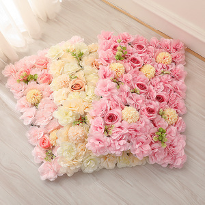 Mur floral artificiel 60x40cm motif rose, décoration romantique pour la photographie de mariage et la décoration intérieure - Product Image 1