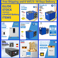 Cellules de batterie prismatiques LiFePO4 de qualité A+ 3,2 V 314 Ah 628 Ah 668 Ah 530 Ah pour système de stockage d'énergie solaire 12 V/24 V/48 V/72 V, 8000 cycles
