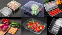 Mini conteneur jetable en plastique de boîte de fruits de fraise faisant la machine boîte à clapet faisant la machine pour des légumes et des fruits