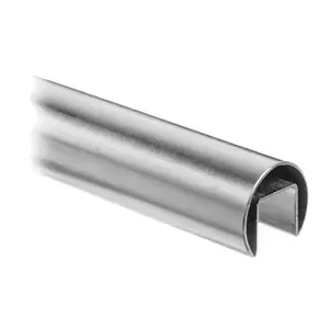 Fabbrica Ss304 316 316l tubo scanalato ovale quadrato rotondo scanalato tubo in acciaio inox per sistema di ringhiera