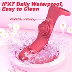 Vibrador de Dedo con Forma de Rosa para Mujeres, Dildo Realista, Ayuda para la Masturbación, Juguete Sexual para Adultos - Product Image 3
