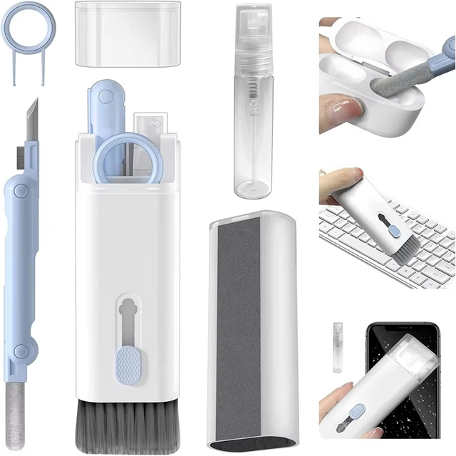 7 in 1 Computer Keyboard Cleaner Kit Brush Cleaning Pen For Laptop Bluetooth Earphones Clean Tools Keycap Puller Set