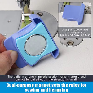 Guide de couture magnétique pour machine à coudre industrielle, guide de ourlet pour machine à coudre domestique avec échelle, couleur aléatoire - Product Image 2