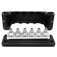 Barre omnibus 600A, bloc de distribution d'alimentation 12V, bornes robustes M10 à 4 pôles avec couvercle pour système de batterie automobile et marine