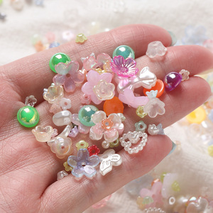 Perles de fleurs en acrylique, petites, en vrac, accessoires de bijouterie DIY pour boucles d'oreilles, bracelets, fabrication artisanale - Product Image 4