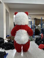 Costumes de panda gonflables géants roux et fourrés pour adultes, vente en gros, directement de l'usine à prix réduit