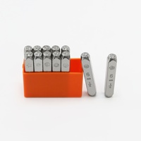 Lot de 12 tampons en acier de 6 mm en forme florale pour gravure sur cuir DIY et outils de bijouterie