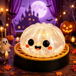 Boîte mystère d'Halloween avec figurines citrouille, fantôme et œil, texture souple à presser, pour collection et exposition saisonnières, Aucun avis pour le moment - Product Image 4